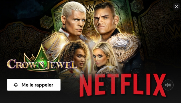 WWE Crown Jewel 2024 sera diffusé sur Netflix