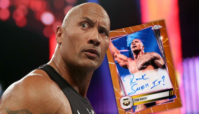 Une carte ''autographe'' collector de The Rock chez Topps ?