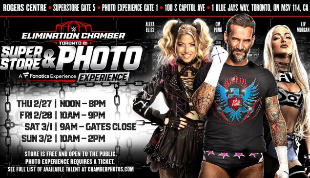 Toutes les informations du WWE Superstore et les Meet and Greets pour Elimination Chamber 2025