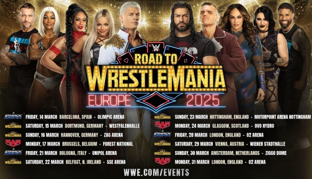 WWE : Les shows du 10 au 16 mars 2025