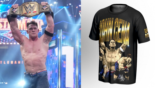 La WWE sort un nouveau t-shirt pour les 17 titres de John Cena