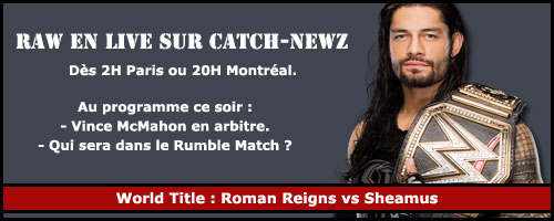 Resultats WWE RAW 4 janvier