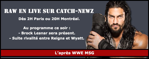 Résultats WWE RAW 5 octobre